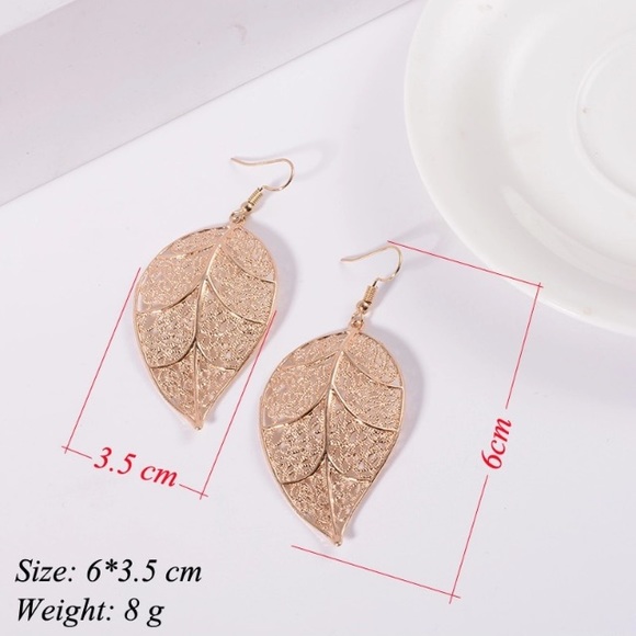 NEW!๐๐๐BIG! GOLDEN! STATEMENT LEAF DROPS!๐๐๐ - Picture 4 of 8